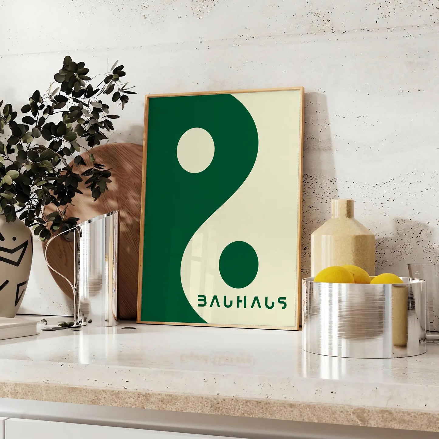 space Bauhaus wall art poster vibrant modern print perfect gift lovers unique touch room various sizes A4 cm impressive A0 walls timeless artwork today