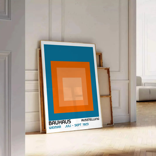 space Bauhaus art print stunning wall poster modernist elegance unique artwork thoughtful gift vibrant design timeless touch decor unframed versions style