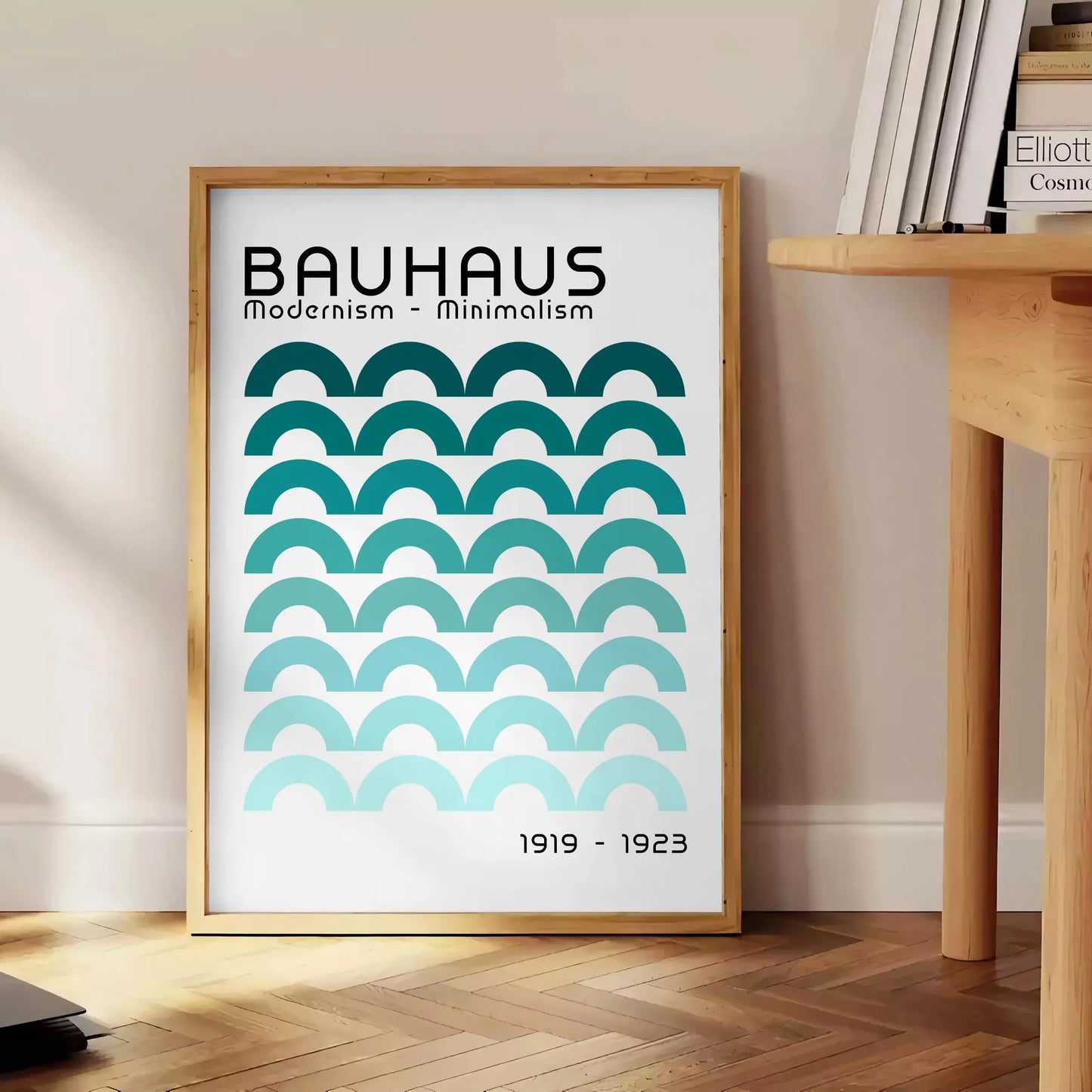 timeless elegance Bauhaus art black white poster exquisite wall artwork ideal gift enthusiasts modern decor space prints available framed frameless options