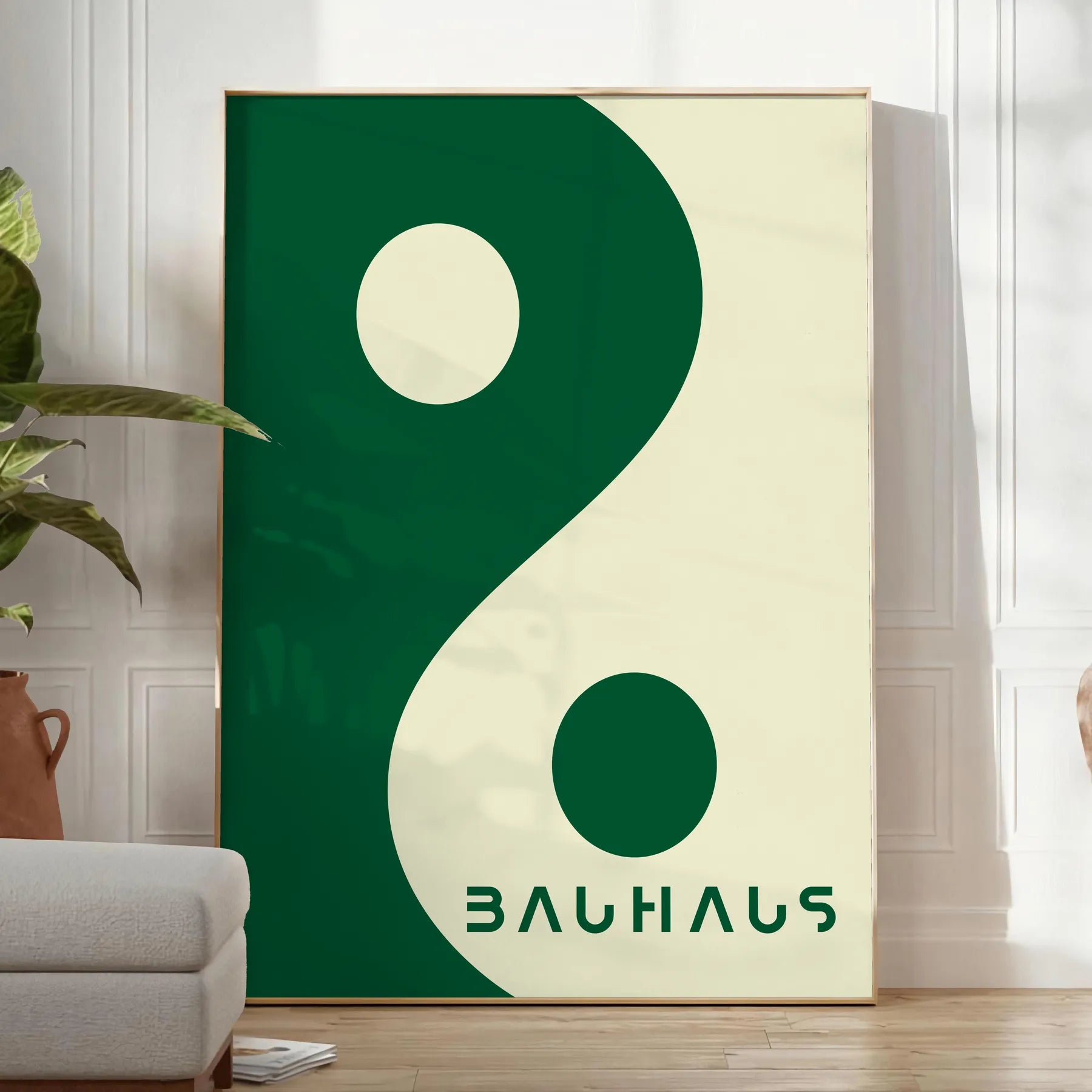 space Bauhaus wall art poster vibrant modern print perfect gift lovers unique touch room various sizes A4 cm impressive A0 walls timeless artwork today