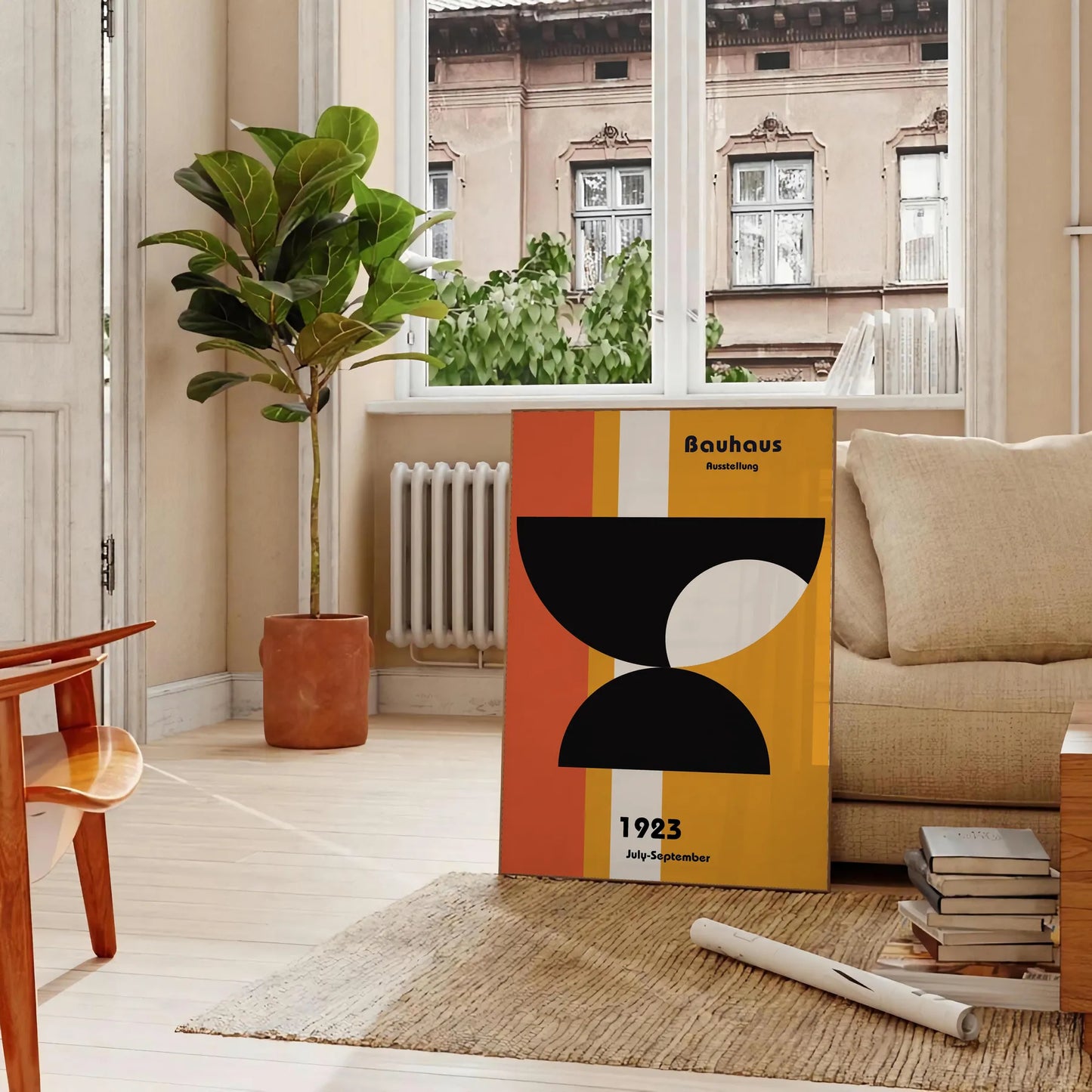 space stunning Bauhaus art poster perfect room captivating wall unique gift design lovers decor sizes A4 cm A0 creativity today