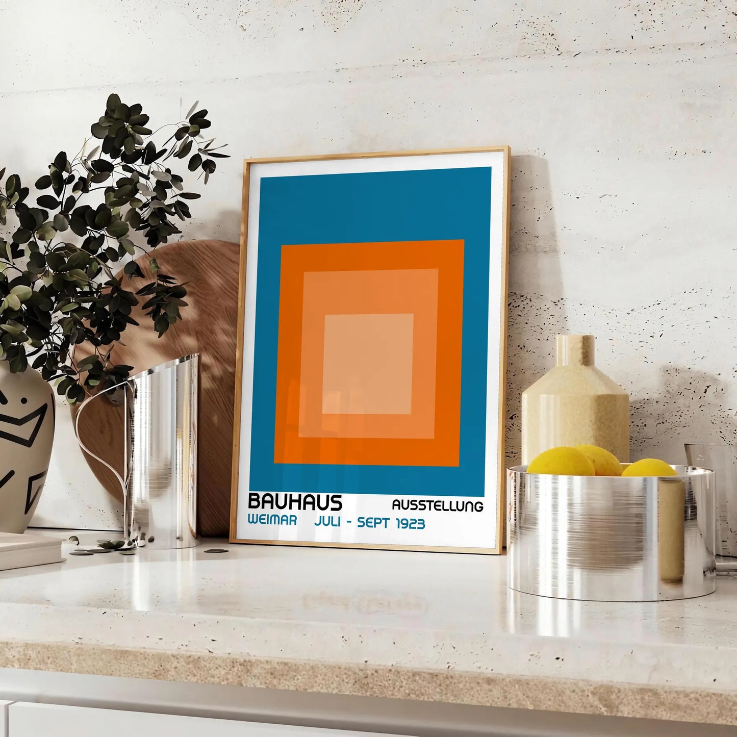 space Bauhaus art print stunning wall poster modernist elegance unique artwork thoughtful gift vibrant design timeless touch decor unframed versions style