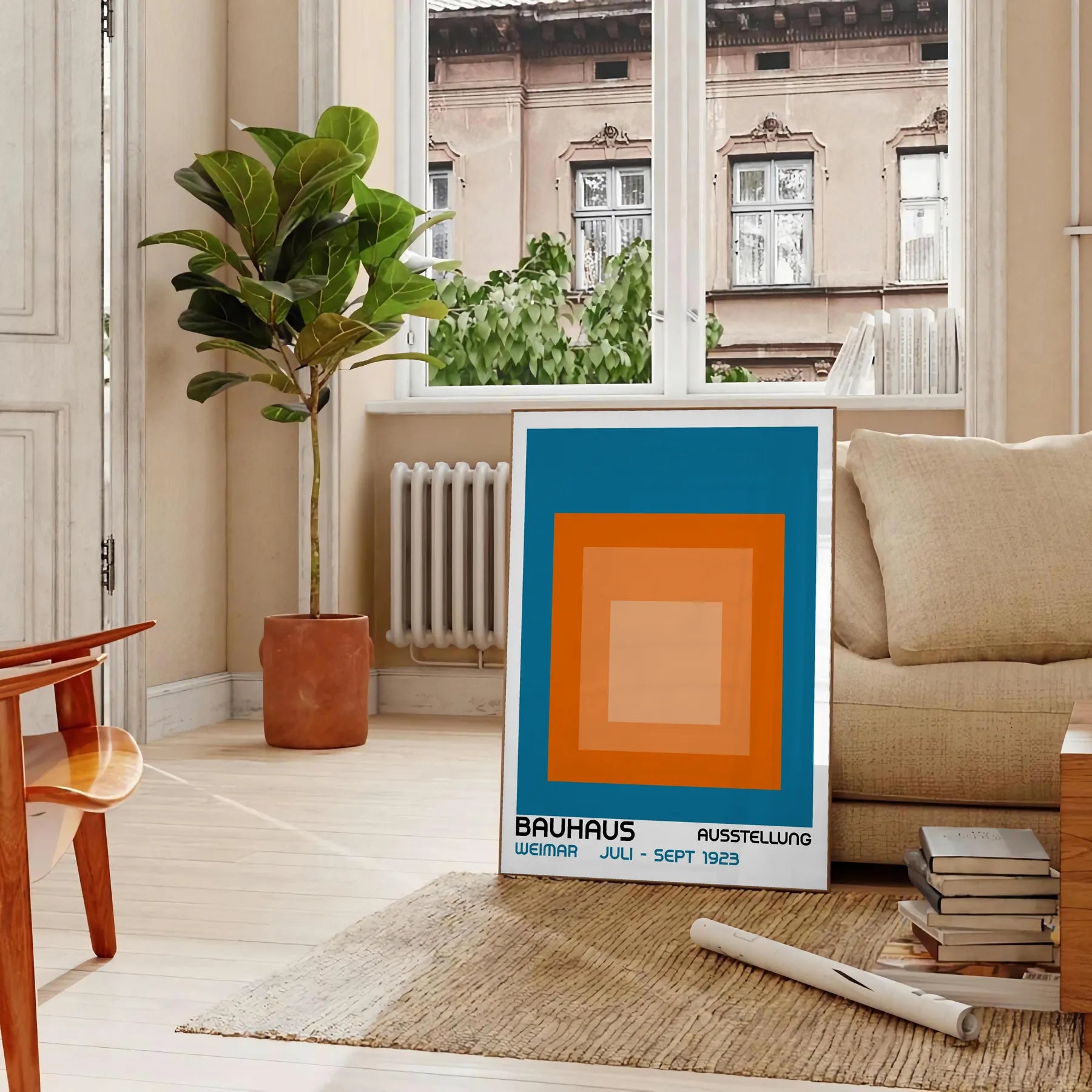 space Bauhaus art print stunning wall poster modernist elegance unique artwork thoughtful gift vibrant design timeless touch decor unframed versions style