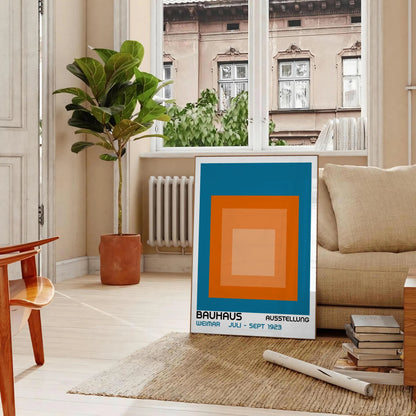 space Bauhaus art print stunning wall poster modernist elegance unique artwork thoughtful gift vibrant design timeless touch decor unframed versions style