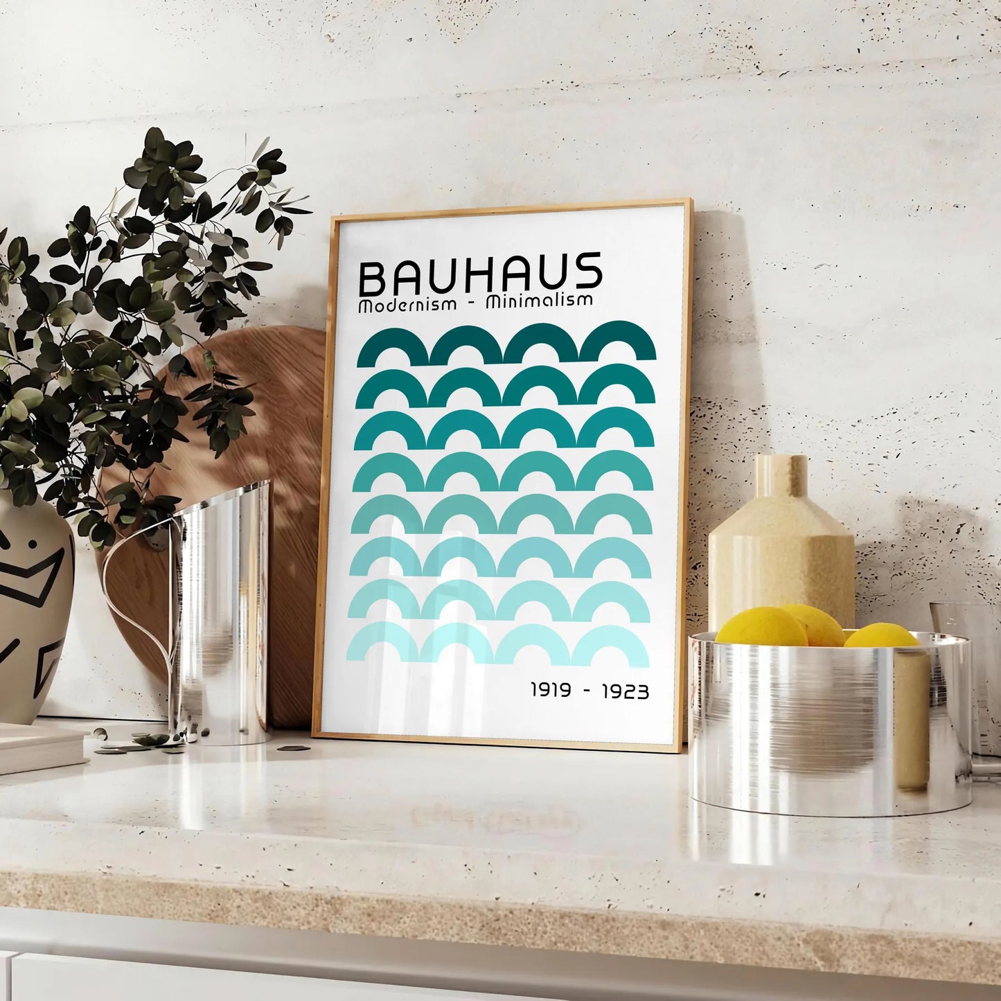 timeless elegance Bauhaus art black white poster exquisite wall artwork ideal gift enthusiasts modern decor space prints available framed frameless options