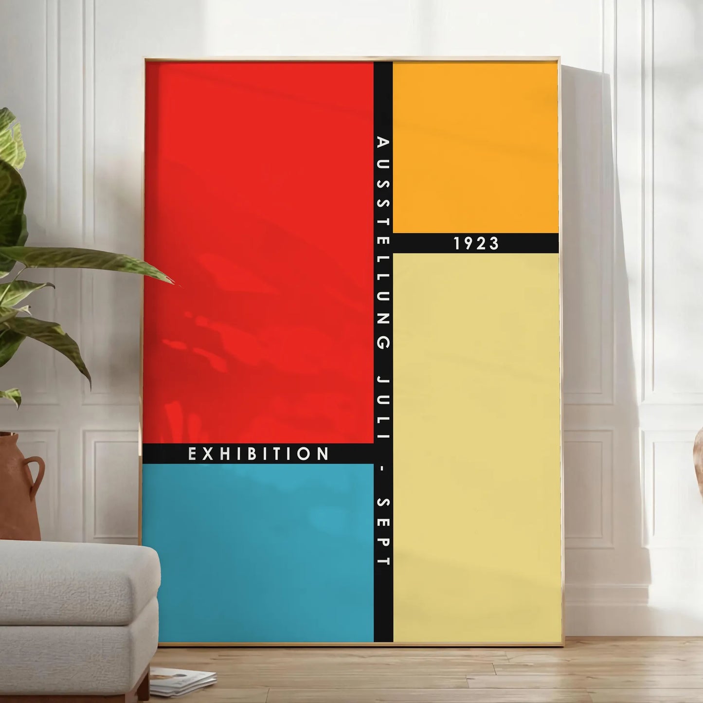 space stunning Bauhaus art poster unique wall print modern minimalism room stylish gift design lovers sizes A4 cm A0