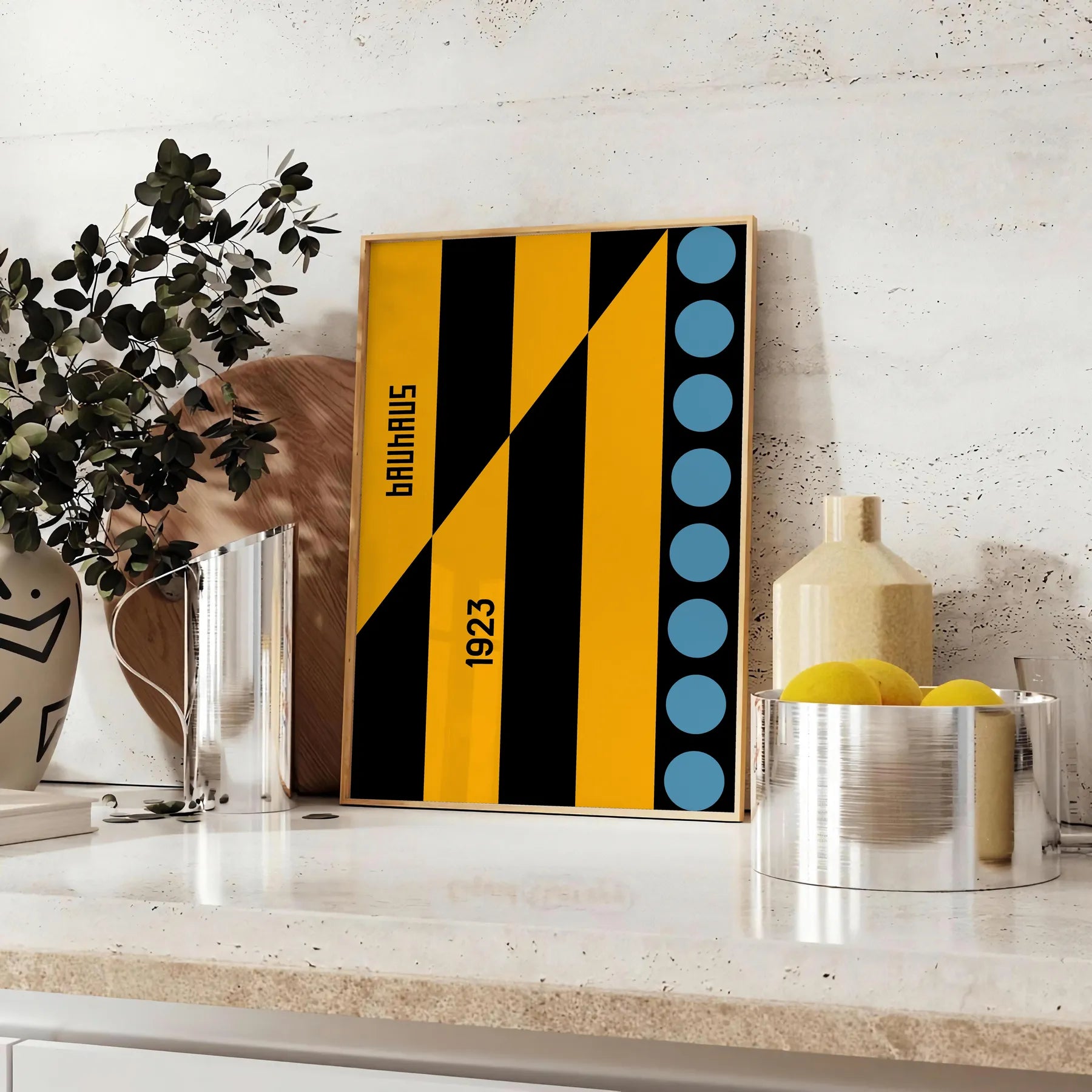 space stunning Bauhaus wall art poster vibrant print essence perfect artwork modern decor gift lovers convenience
