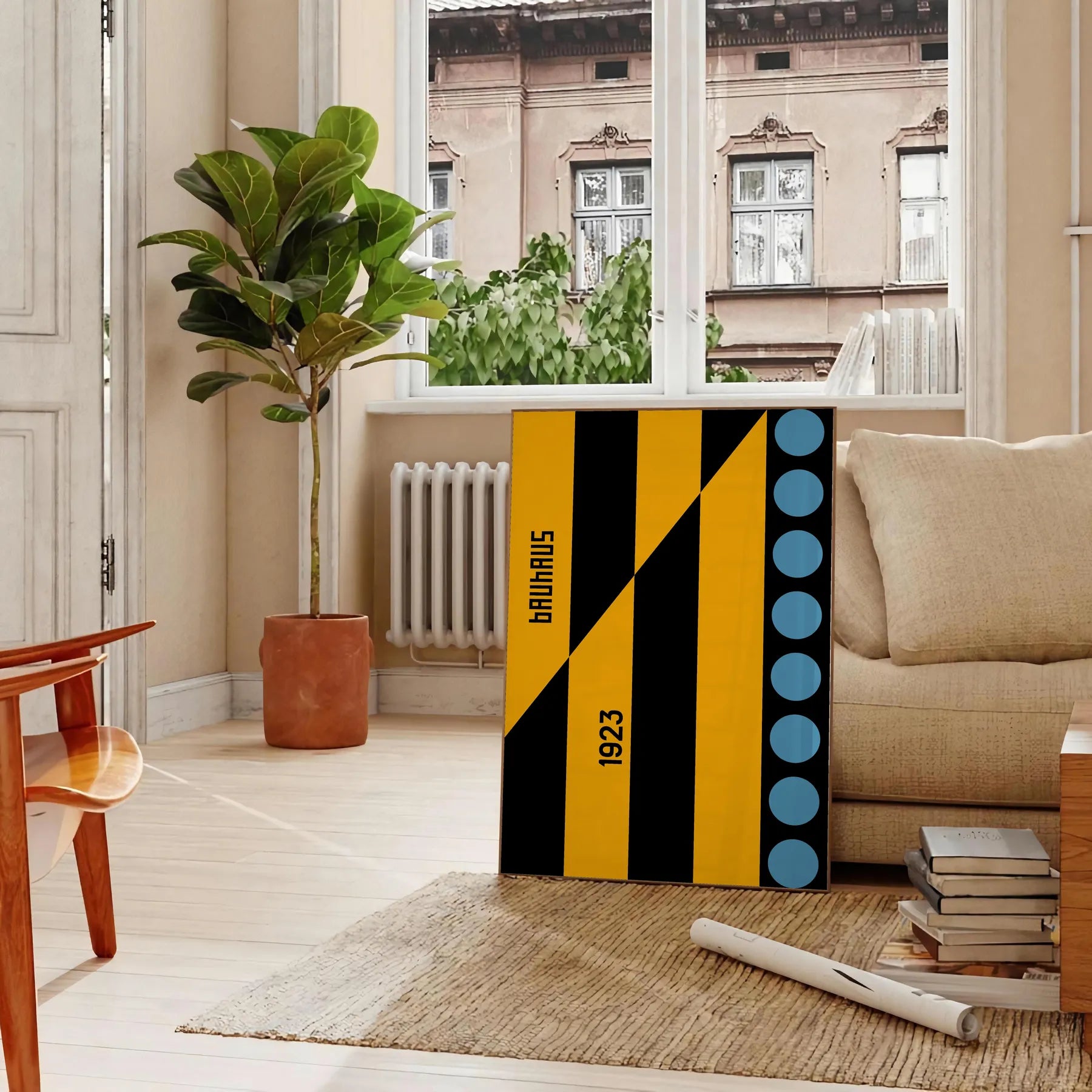 space stunning Bauhaus wall art poster vibrant print essence perfect artwork modern decor gift lovers convenience